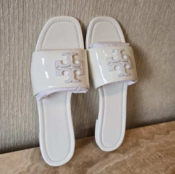 Tory Burch White Eleanor Slide Sandals,New Products : American Fashion Style Bags On Sale
